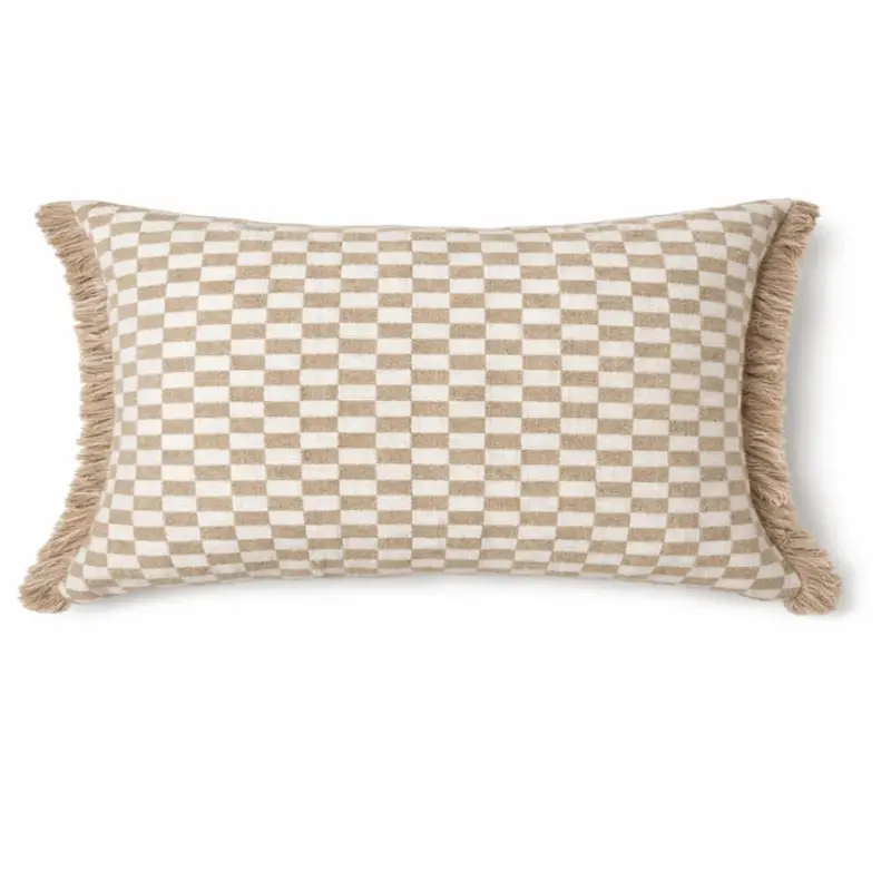 Vdk Kussen Damier Beige 30X50 Cm 1