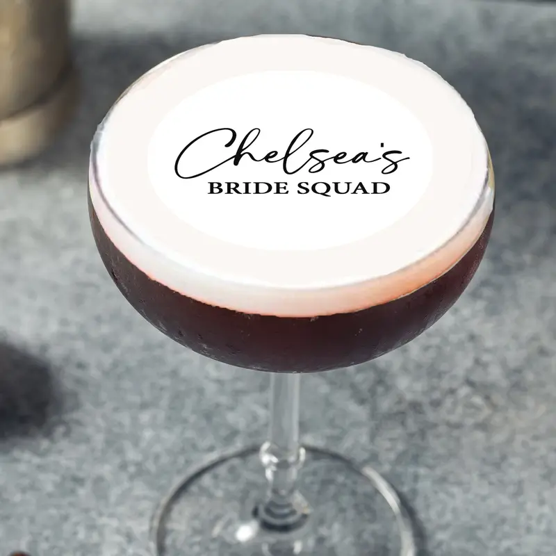 Wedding Bridal Shower Edible Cocktail Drink Toppers 1