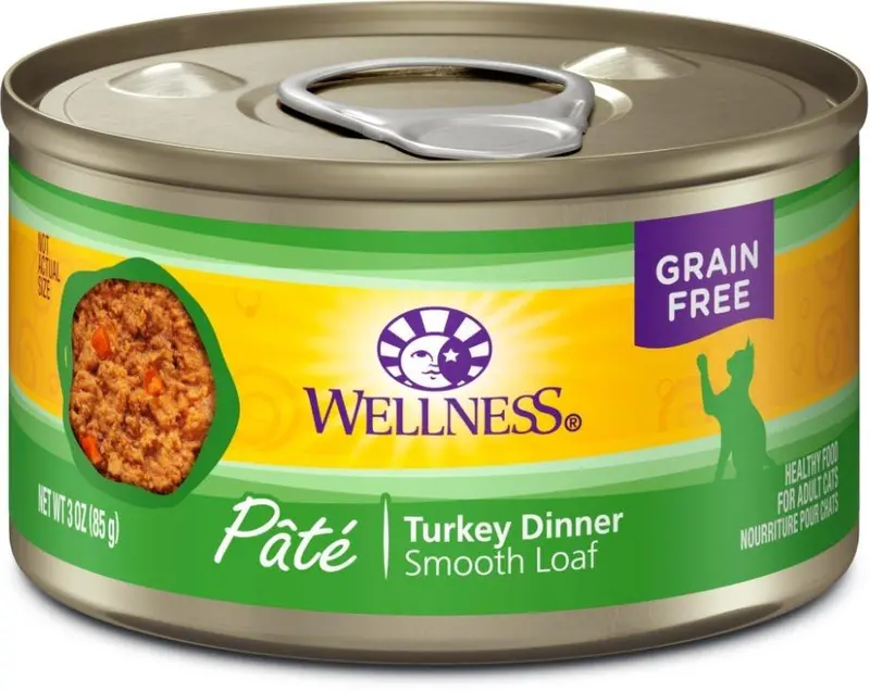 Wellness Complete Health Natural Grain Free Turkey Pate Wet Canned Cat Food 1