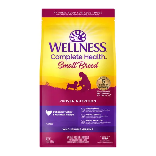 Wellness Complete Health Natural Small Breed Adult Turkey And Oatmeal Recipe Dry Dog Food 1