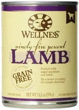Wellness Natural Grain Free 95%  Lamb Recipe Adult Wet Canned Dog Food 1