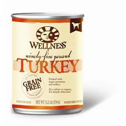 Wellness Natural Grain Free Adult 95% Turkey Canned Dog Food 1