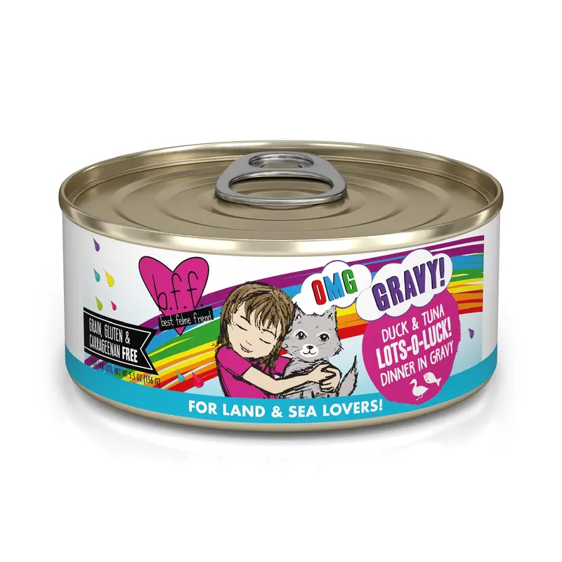 Weruva Bff Oh My Gravy Duck & Tuna Lots-O-Luck! Dinner In Gravy Canned Cat Food 1
