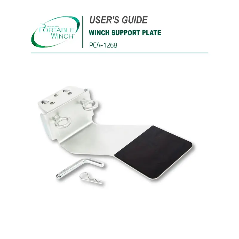 Winch Support Plate - Instructions 1