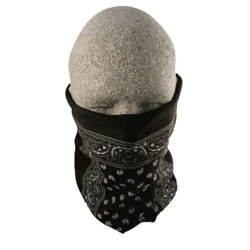 Zan Headgear - Neck Tube Fleece Paisley Black 1