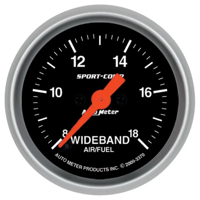 Autometer Wideband Air/Fuel Ratio Gauge – 2-1/16" Analog Display, 8:1–18:1 Range, Stepper Motor Driven 1