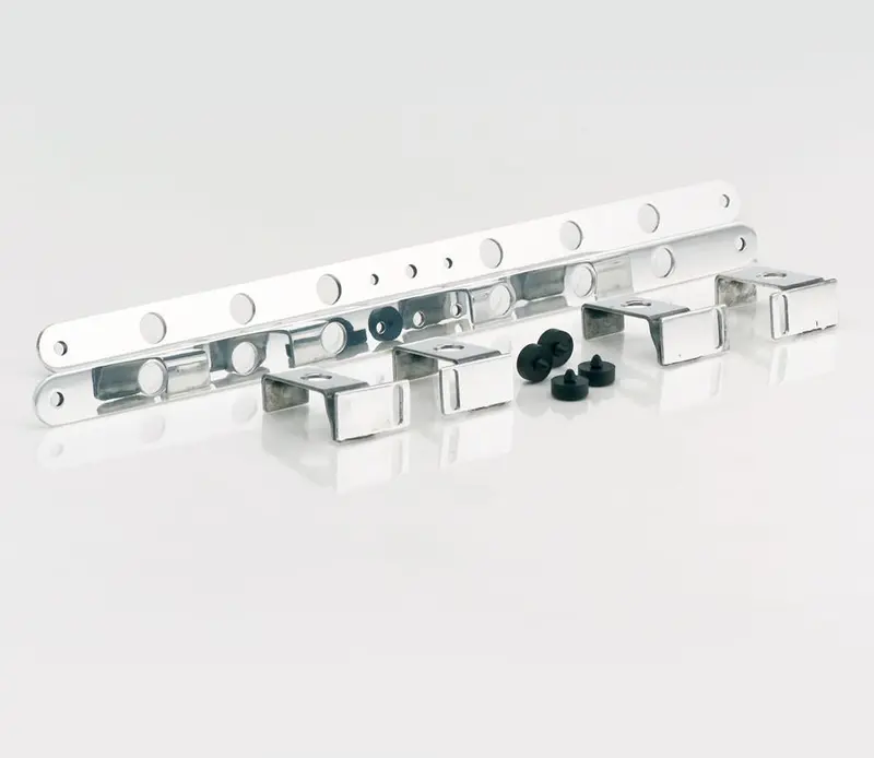 Be Cool 73044 Polished Aluminum Dual-Fan Mounting Brackets – Set Of 4 1